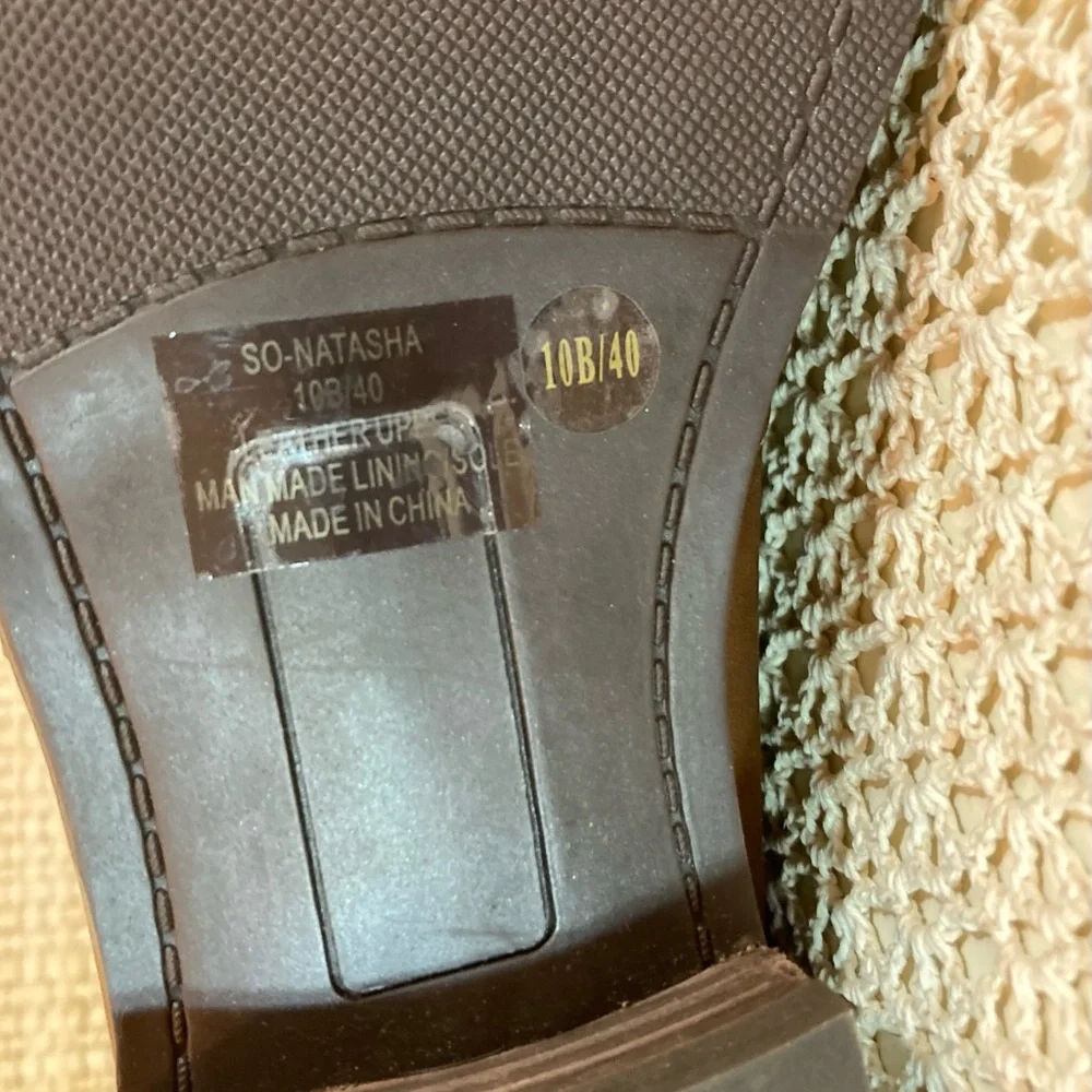 Brown Leather Boots NEW Leather Pull on Ankle Booties NWOT Size 10 - Picture 8 of 14